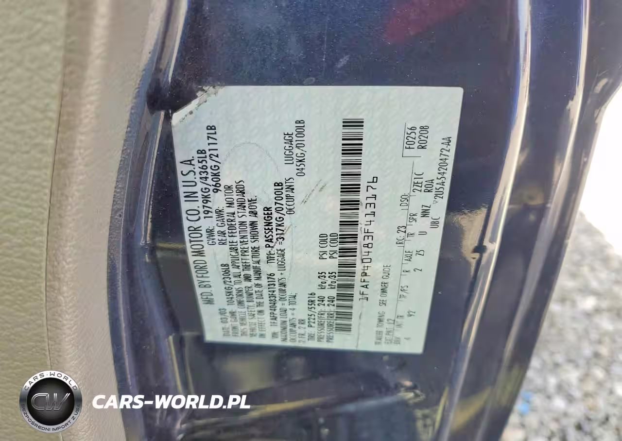2003 Ford Mustang VIN:1FAFP40483F413176 - 12