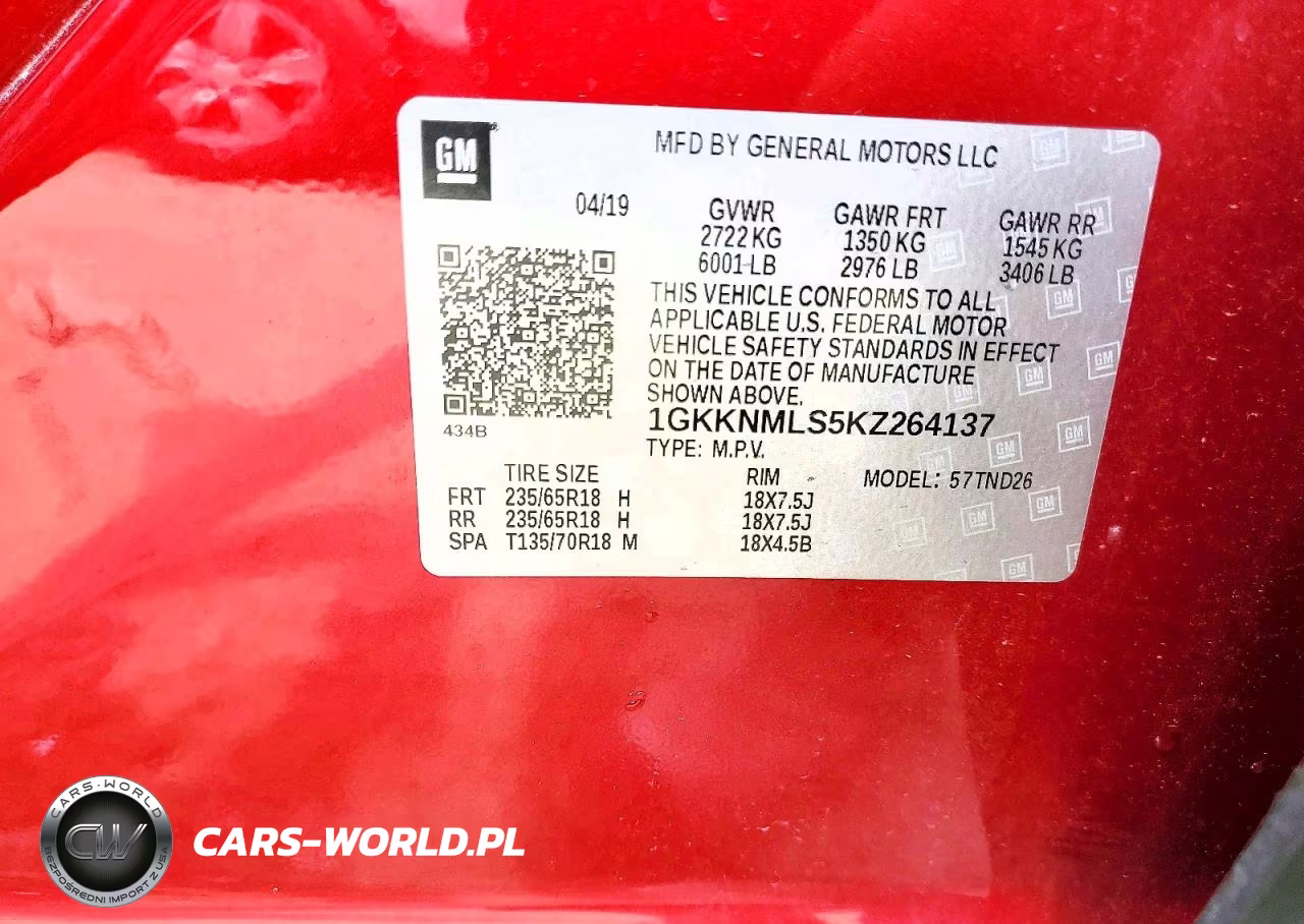 2019 GMC Acadia Slt-1 VIN:1GKKNMLS5KZ264137 - 13