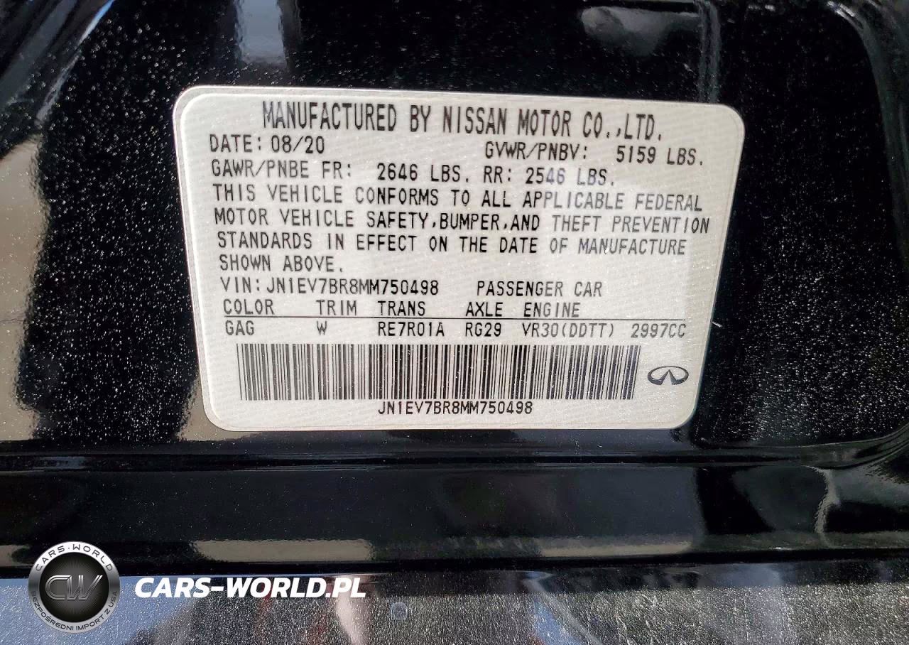 2021 Infiniti Q50 Luxe VIN:JN1EV7BR8MM750498 - 12