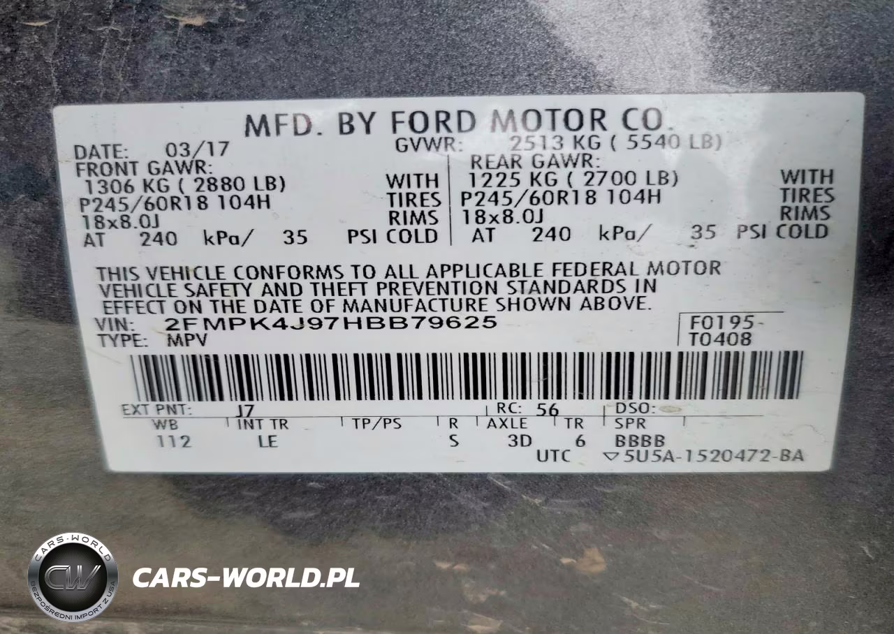 2017 Ford Edge Sel VIN:2FMPK4J97HBB79625 - 14