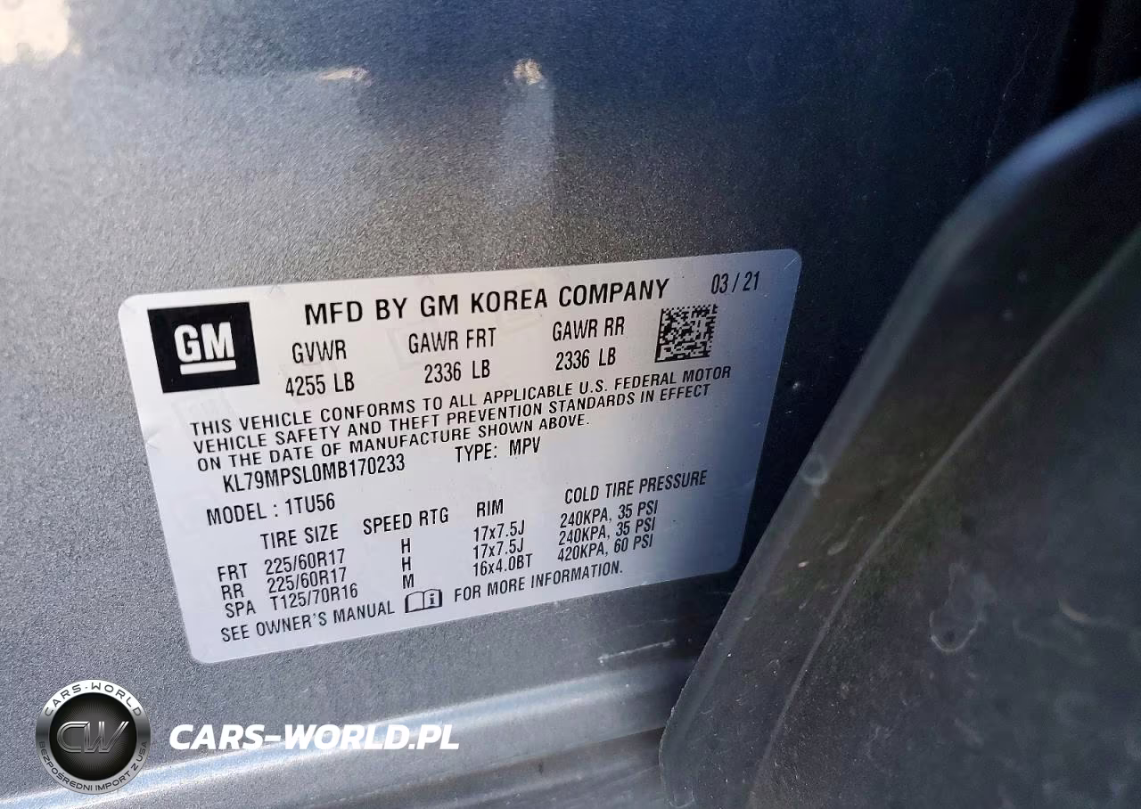 2021 Chevrolet Trailblazer Lt VIN:KL79MPSL0MB170233 - 14