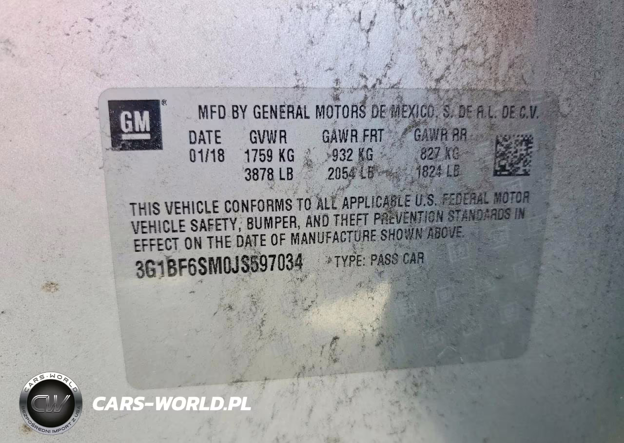 2018 Chevrolet Cruze Premier VIN:3G1BF6SM0JS597034 - 13
