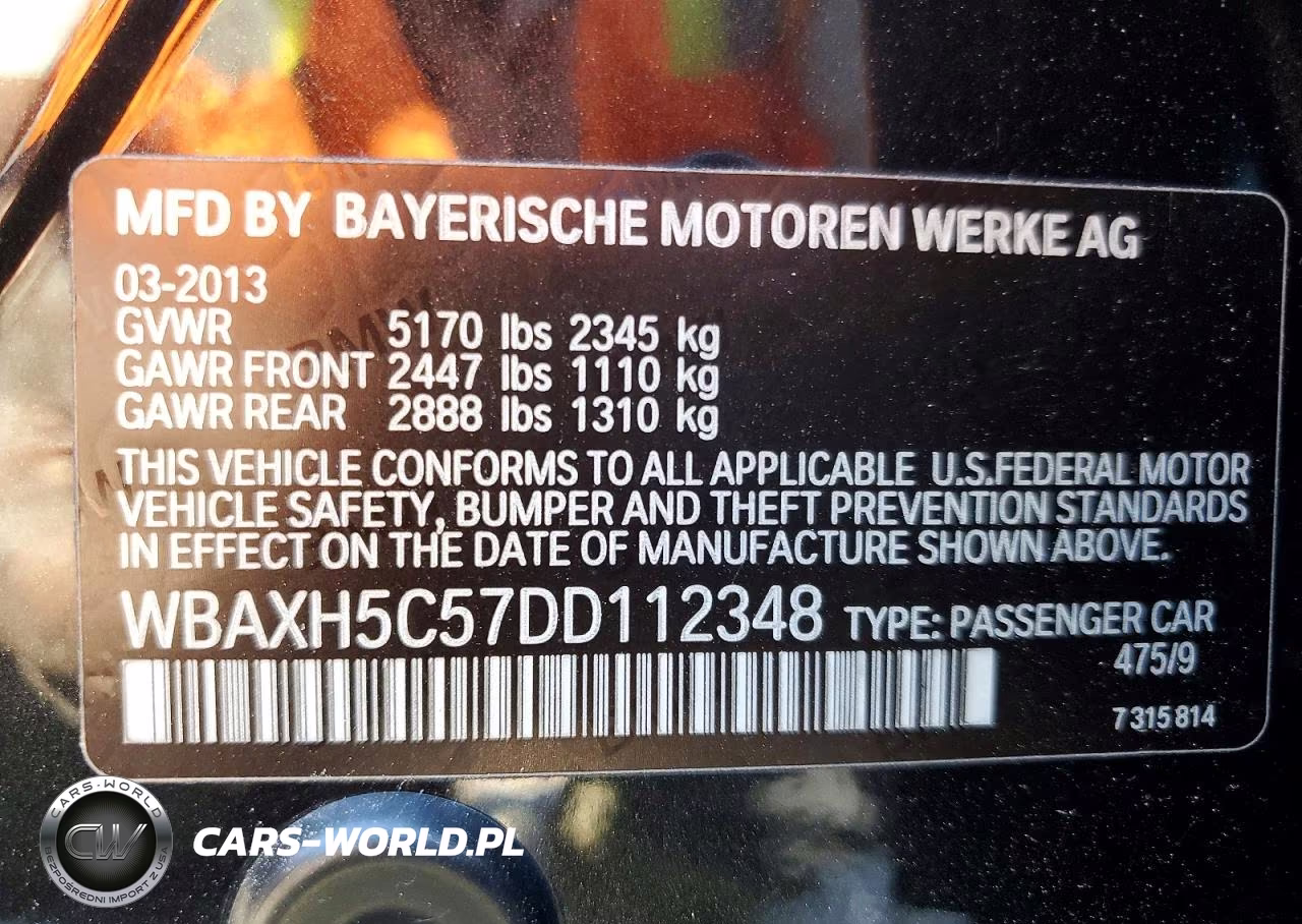 2013 BMW 528 Xi VIN:WBAXH5C57DD112348 - 12