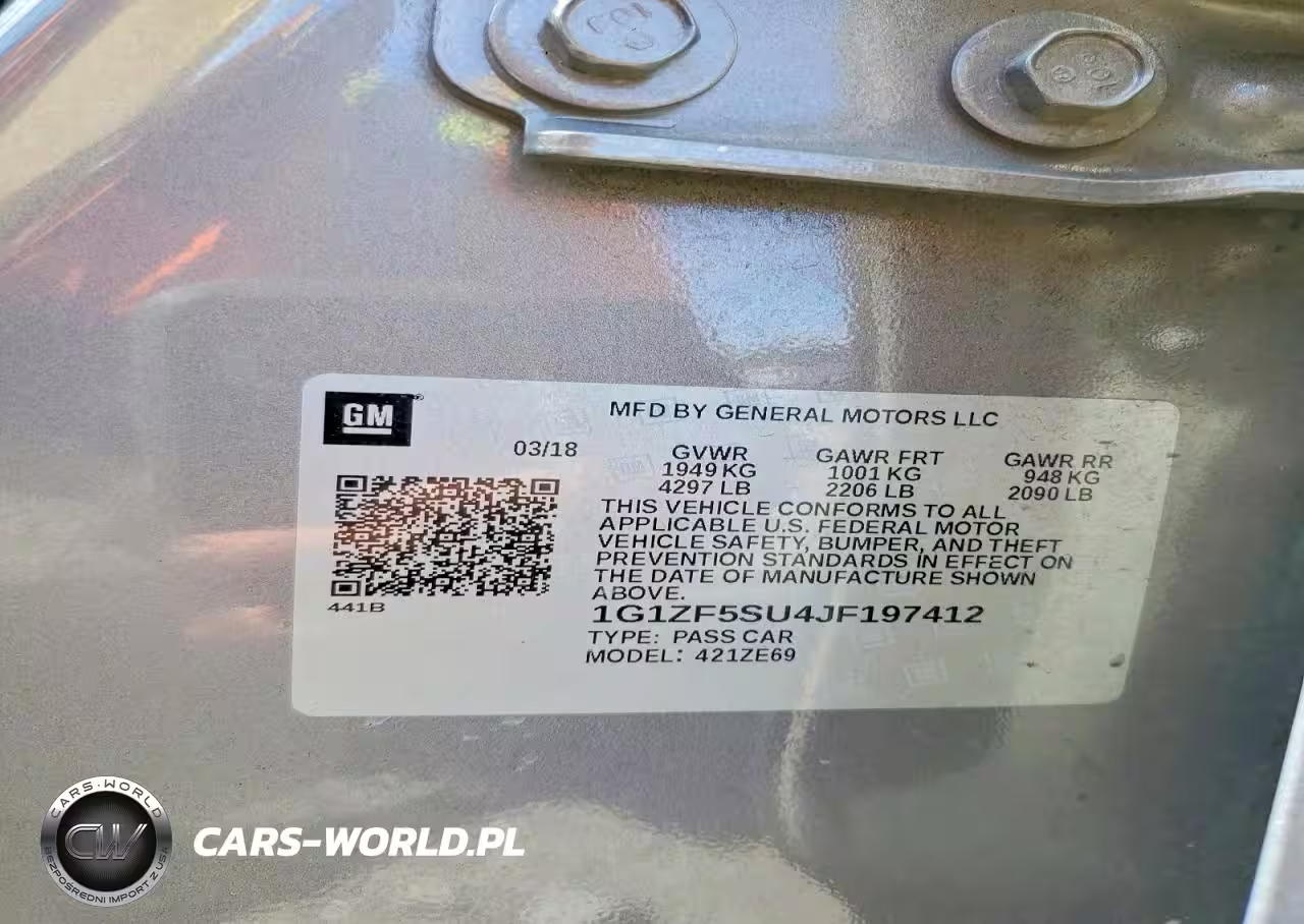 2018 Chevrolet Malibu Hybrid VIN:1G1ZF5SU4JF197412 - 12