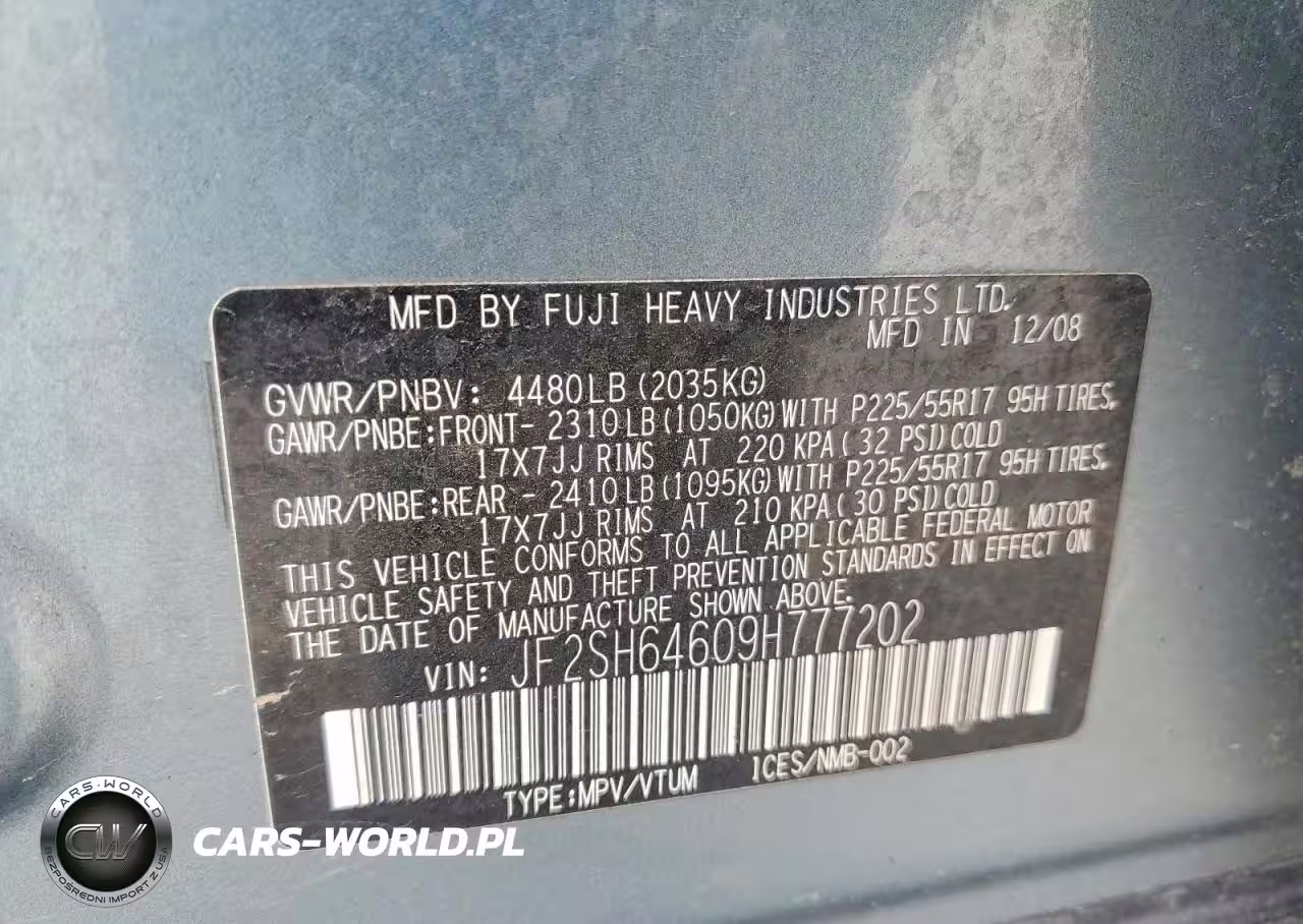 2009 Subaru Forester 2.5X Limited VIN:JF2SH64609H777202 - 13