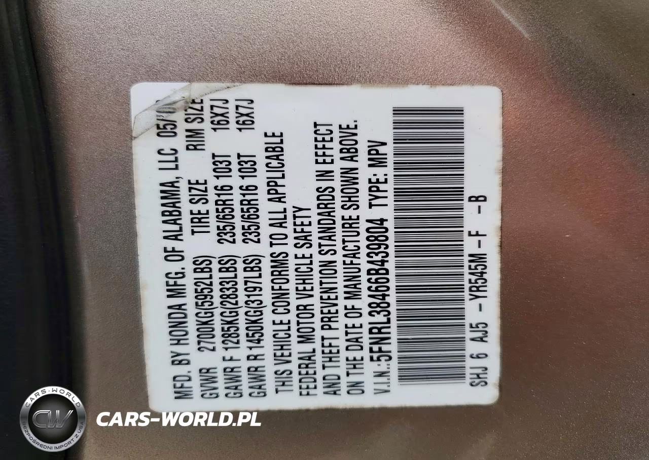 2006 Honda Odyssey Ex VIN:5FNRL38466B439804 - 14