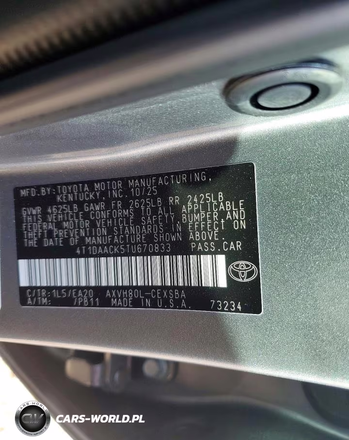 2026 Toyota Camry Se VIN:4T1DAACK5TU670833 - 12