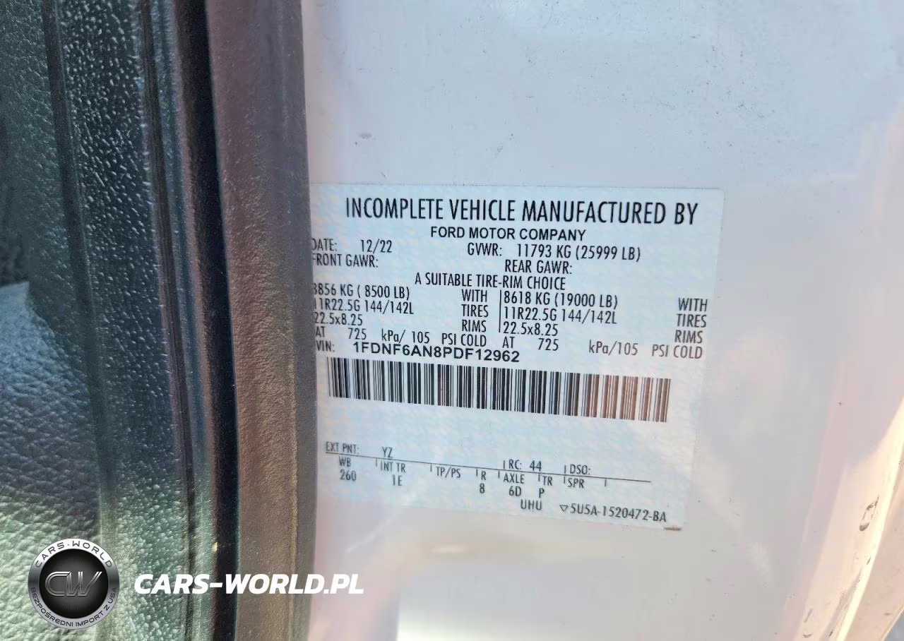 2023 Ford F650 Super Duty Box Truck VIN:1FDNF6AN8PDF12962 - 10