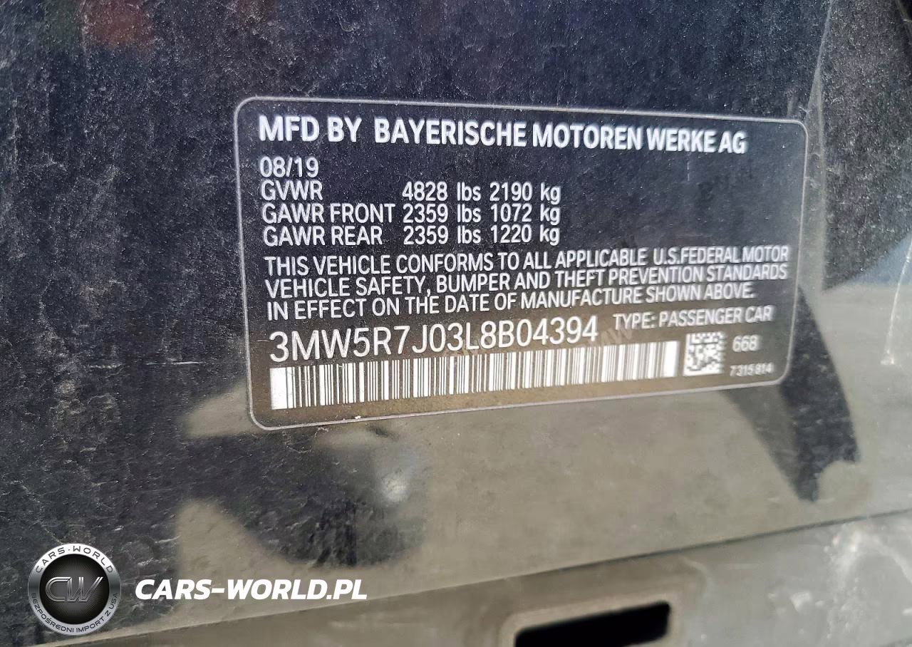 2020 BMW 330Xi VIN:3MW5R7J03L8B04394 - 13