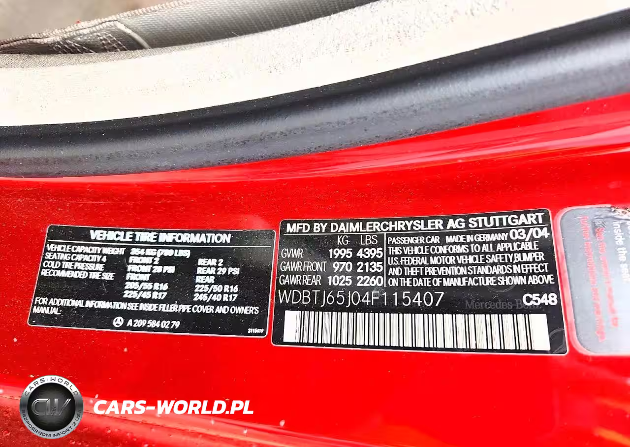 2004 Mercedes-Benz Clk 320C VIN:WDBTJ65J04F115407 - 12
