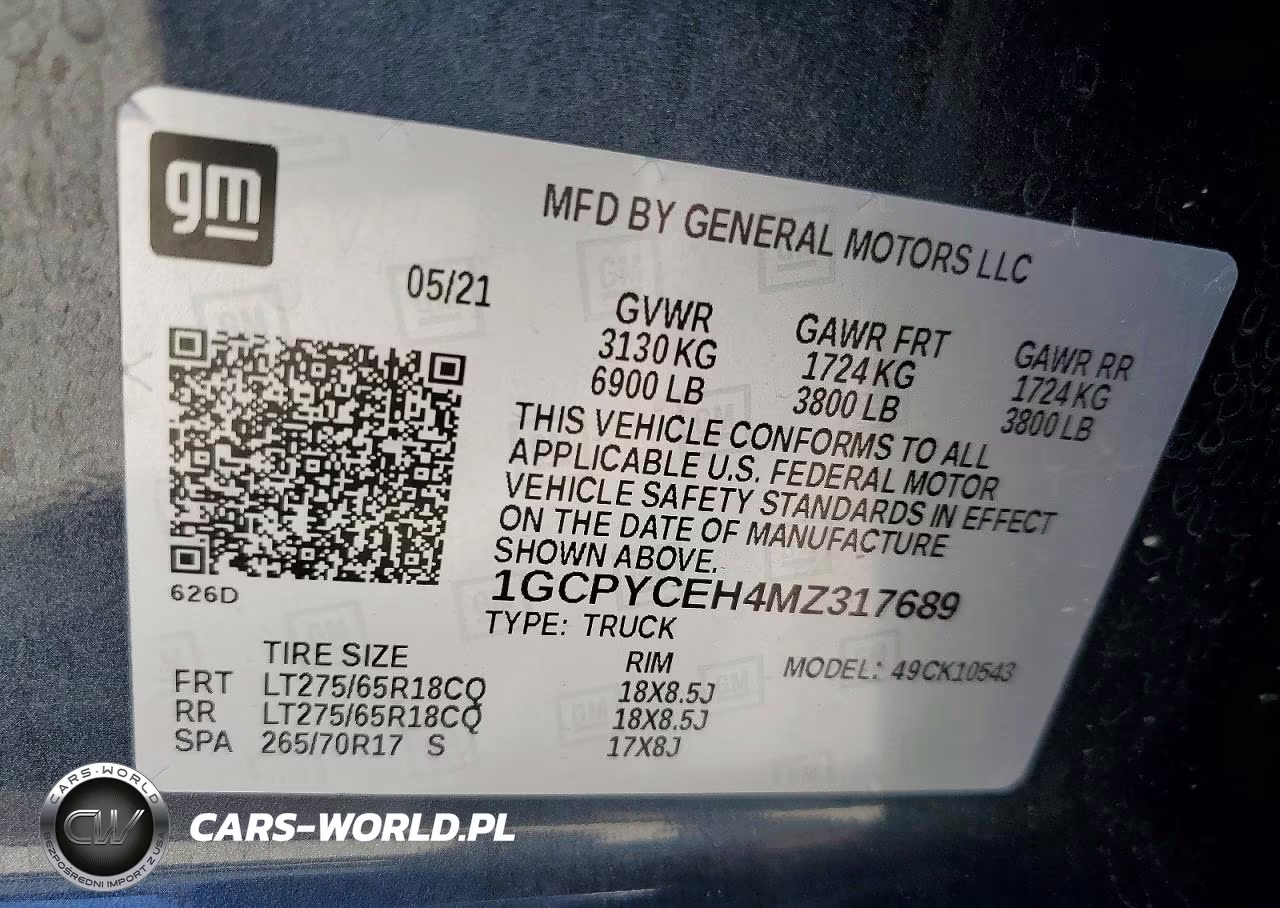 2021 Chevrolet Silverado K1500 Trail Boss Custom VIN:1GCPYCEH4MZ317689 - 12