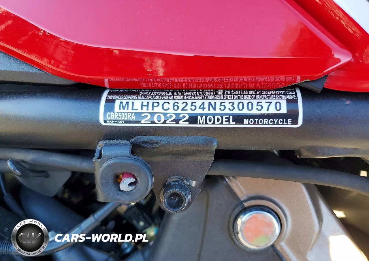 2022 Honda Cbr500 Ra VIN:MLHPC6254N5300570 - 10