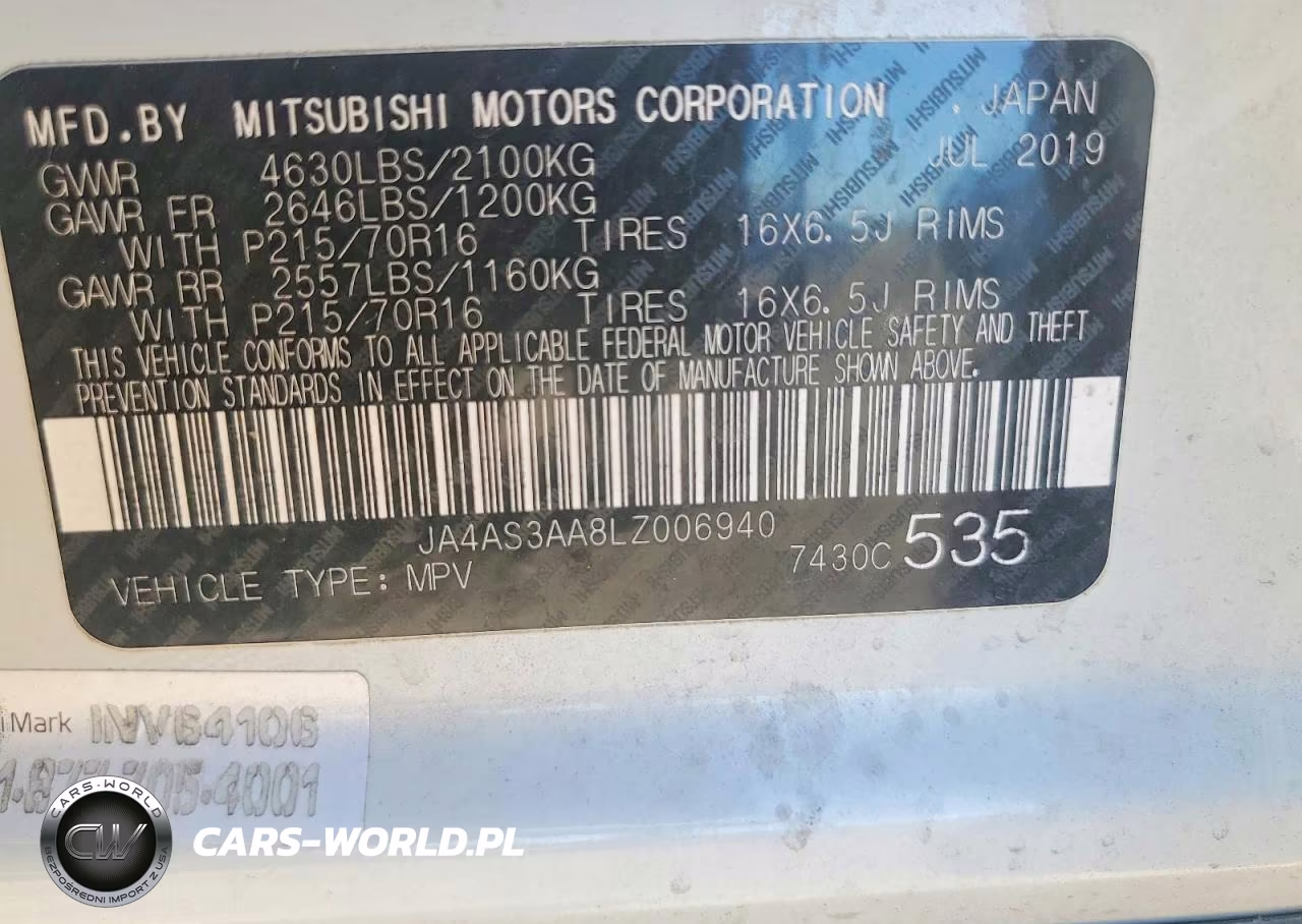 2020 Mitsubishi Eclipse Cross Es VIN:JA4AS3AA8LZ006940 - 12