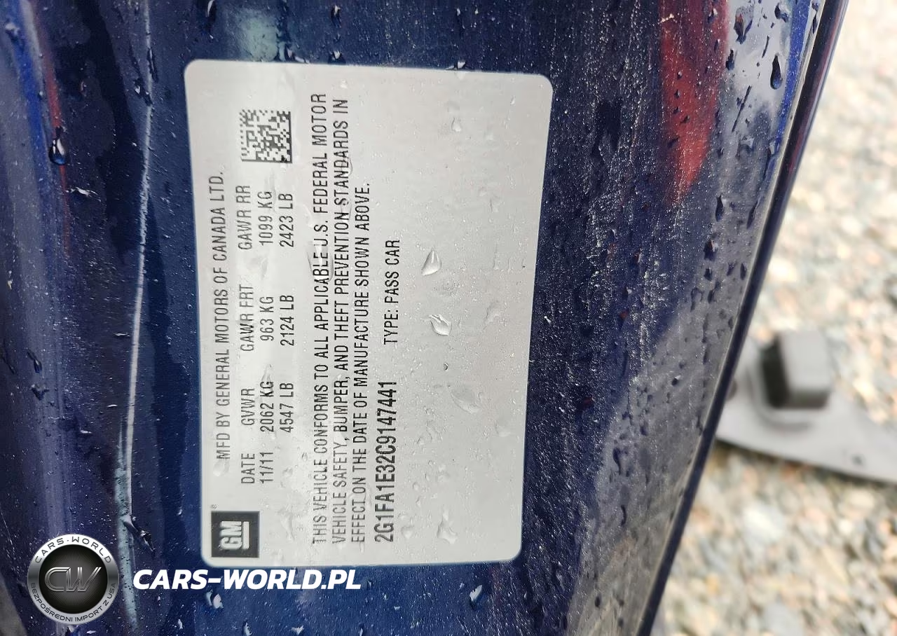 2012 Chevrolet Camaro Ls VIN:2G1FA1E32C9147441 - 13