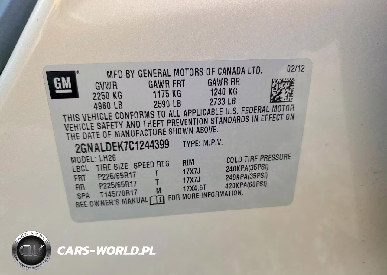 2012 Chevrolet Equinox Lt VIN:2GNALDEK7C1244399 - 13