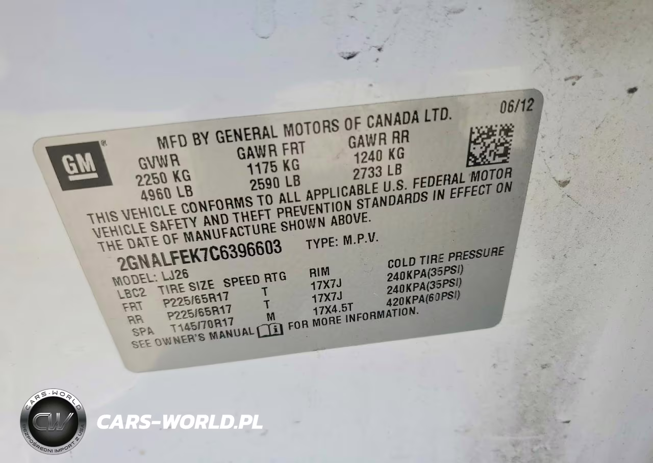2012 Chevrolet Equinox Ltz VIN:2GNALFEK7C6396603 - 13