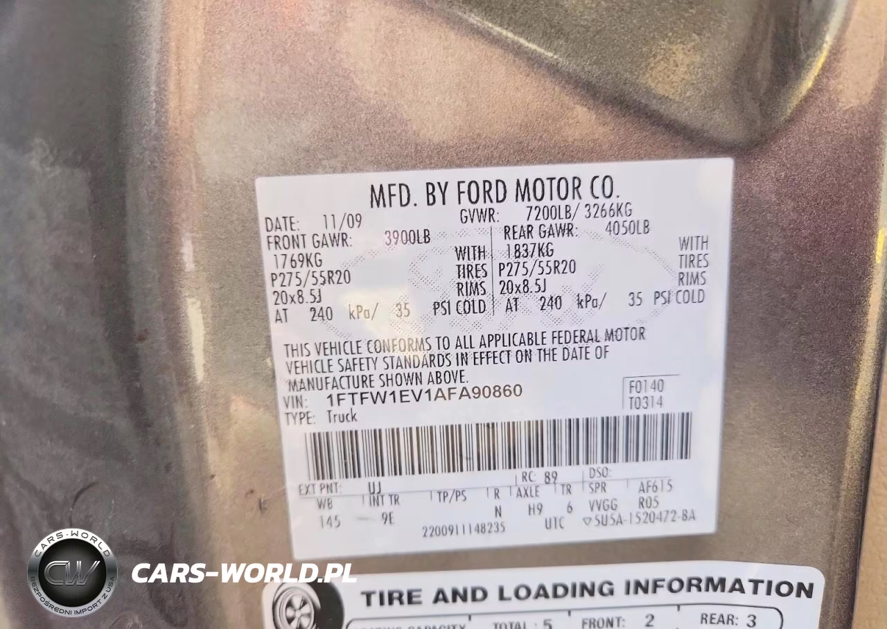 2010 Ford F150 Supercrew VIN:1FTFW1EV1AFA90860 - 12