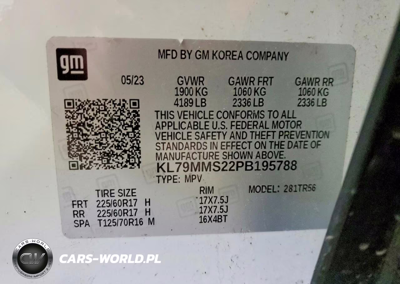 2023 Chevrolet Trailblazer Ls VIN:KL79MMS22PB195788 - 12