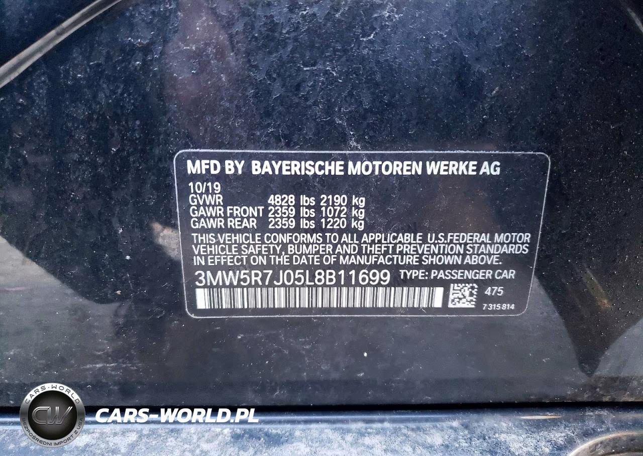 2020 BMW 330Xi VIN:3MW5R7J05L8B11699 - 13