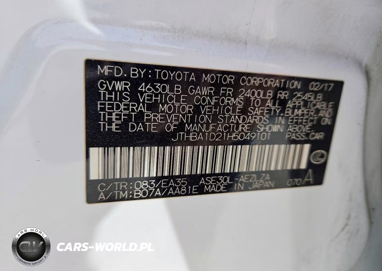 2017 Lexus Is 200T Base VIN:JTHBA1D21H5049101 - 12
