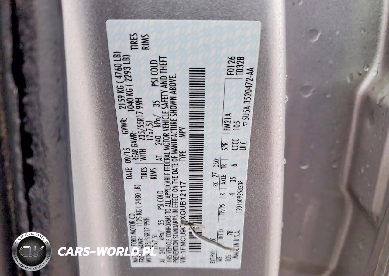 2016 Ford Escape Se VIN:1FMCU9GXXGUB12117 - 13