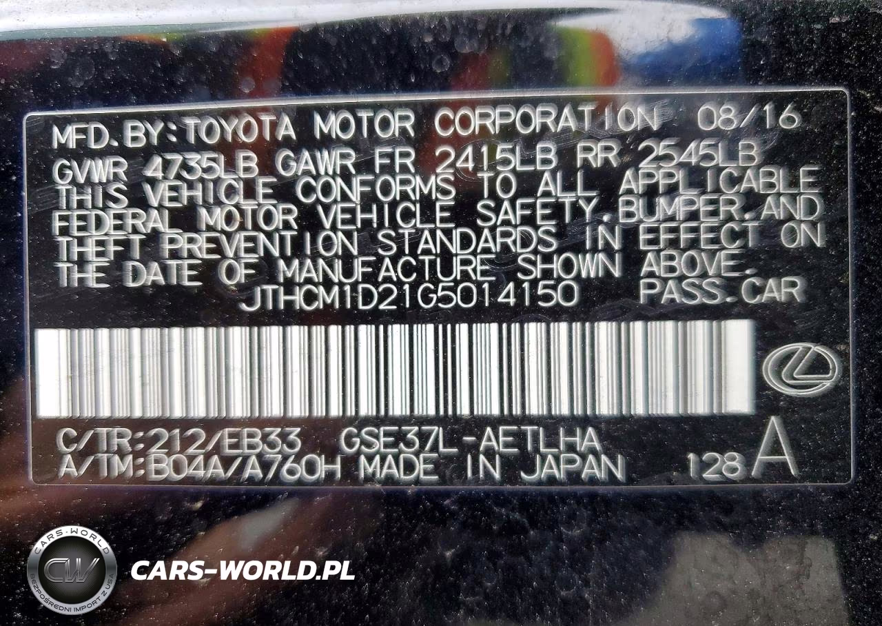 2016 Lexus Is 300 Base VIN:JTHCM1D21G5014150 - 13