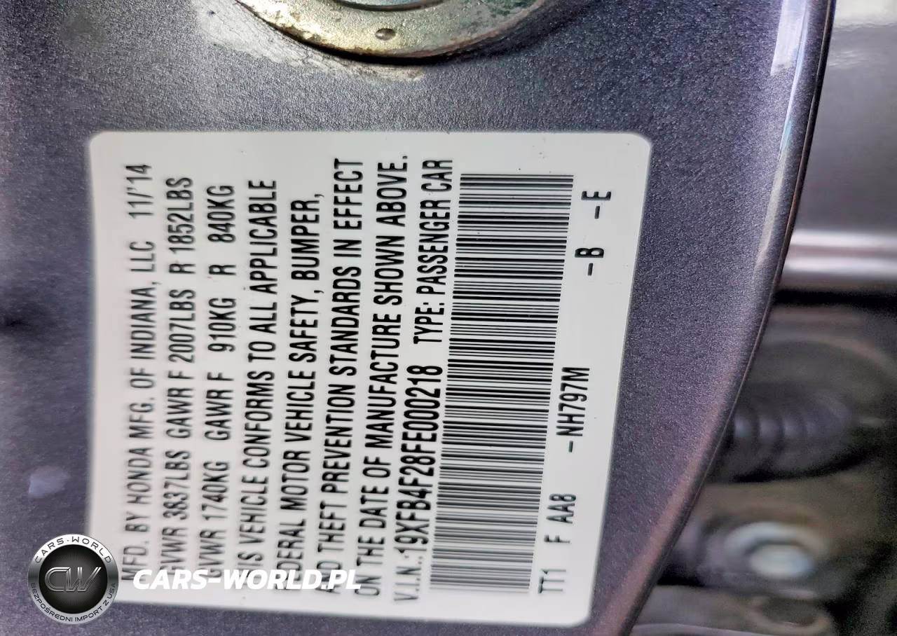 2015 Honda Civic Hybrid VIN:19XFB4F28FE000218 - 12