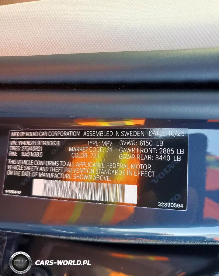 2026 Volvo Xc90 Ultra VIN:YV4062PF9T1480636 - 14
