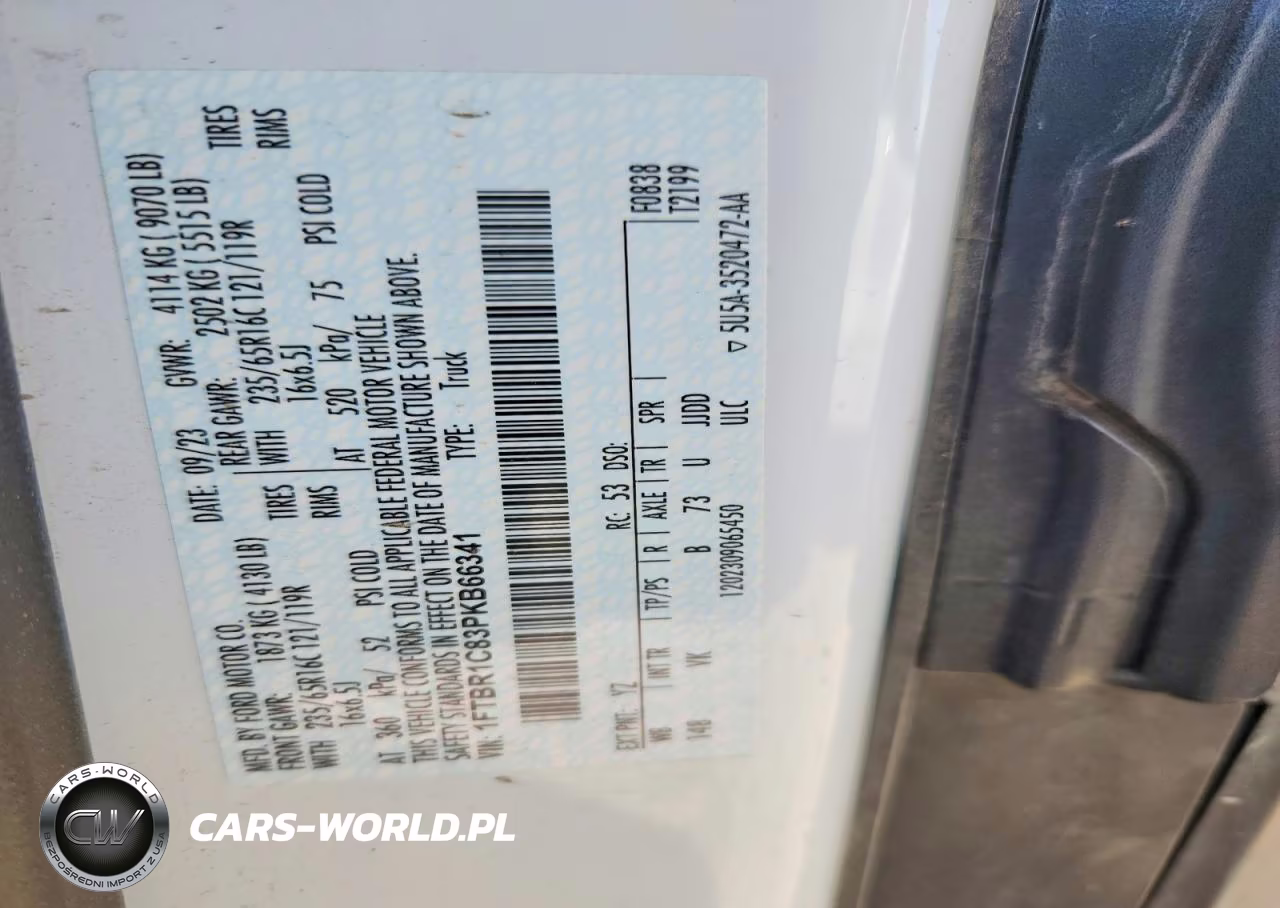 2023 Ford Transit 250 Delivery Van VIN:1FTBR1C83PKB66341 - 13