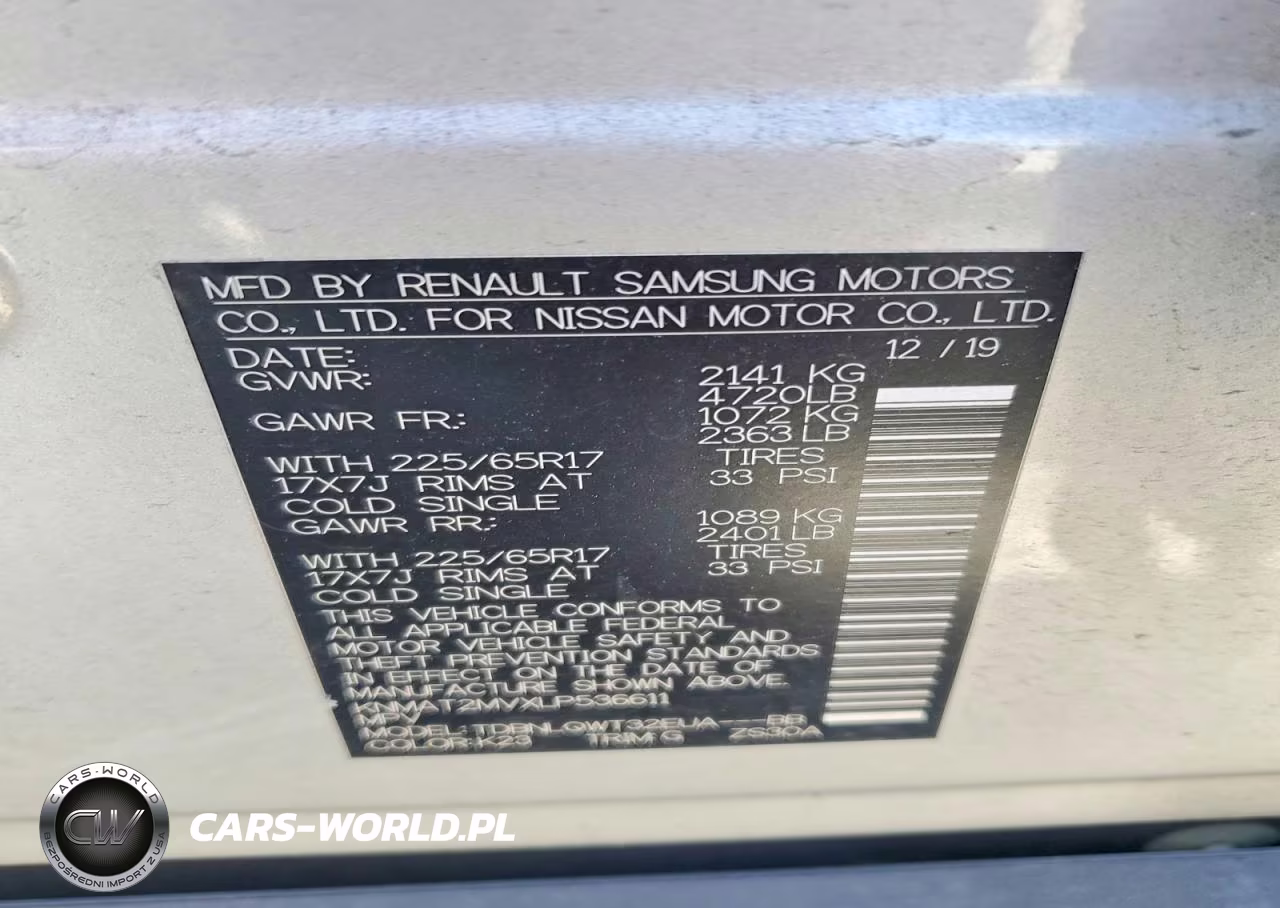 2020 Nissan Rogue Sv VIN:KNMAT2MVXLP536611 - 14