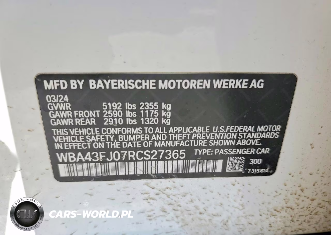 2024 BMW 530 I VIN:WBA43FJ07RCS27365 - 12