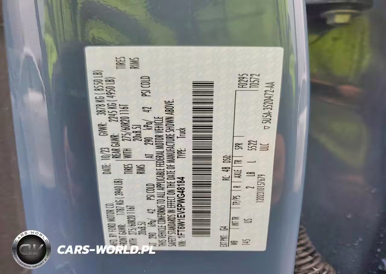 2023 Ford F150 Lightning Pro VIN:1FT6W1EV5PWG48184 - 12