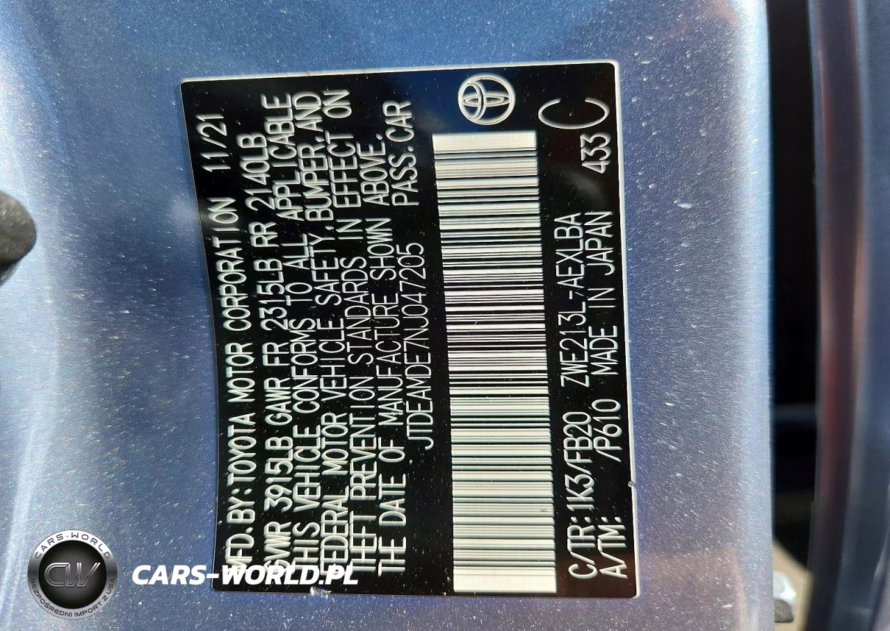 2022 Toyota Corolla Hybrid Le VIN:JTDEAMDE7NJ047205 - 13