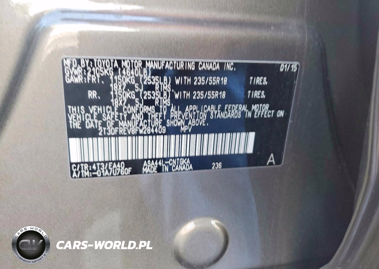 2015 Toyota Rav4 Limited VIN:2T3DFREV8FW284409 - 13