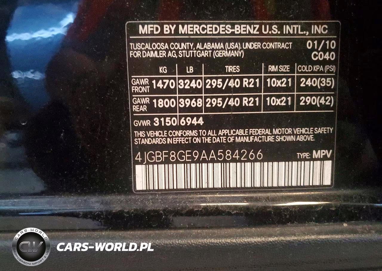 2010 Mercedes-Benz Gl 550 4Matic VIN:4JGBF8GE9AA584266 - 13