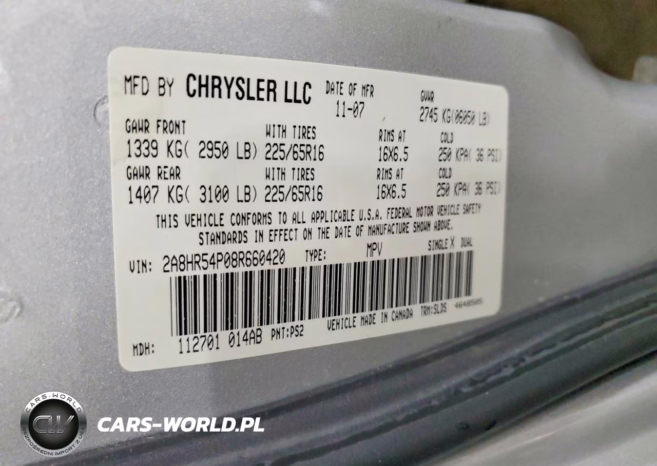 2008 Chrysler Town & Country Touring VIN:2A8HR54P08R660420 - 13