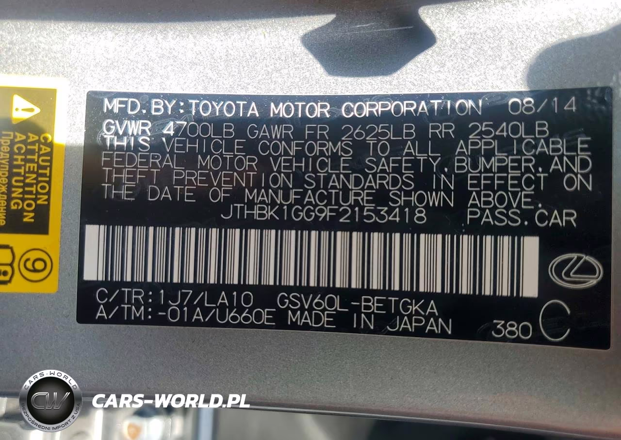2015 Lexus Es 350 Base VIN:JTHBK1GG9F2153418 - 13