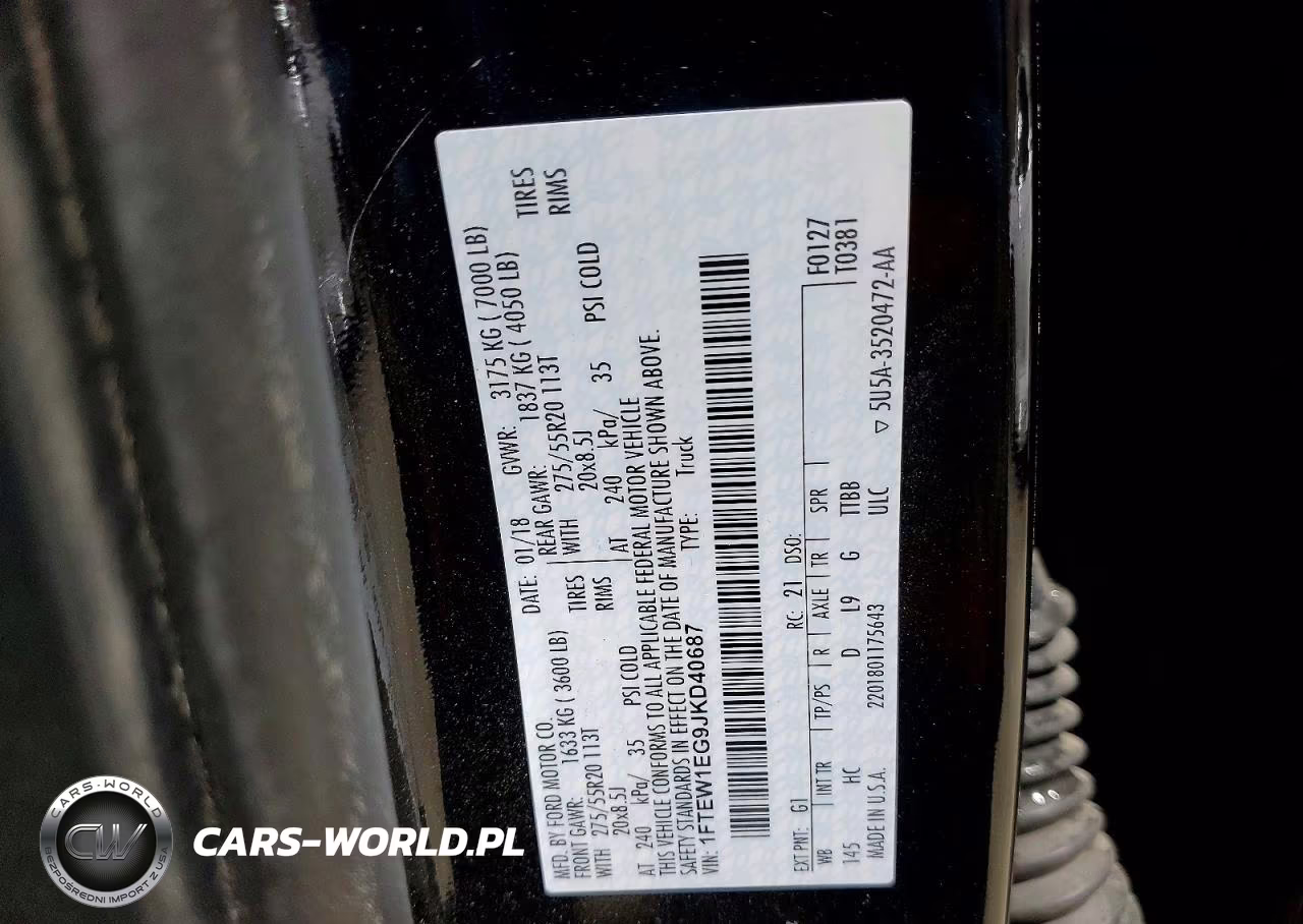 2018 Ford F150 Supercrew VIN:1FTEW1EG9JKD40687 - 12