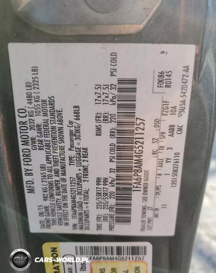 2016 Ford Mustang VIN:1FA6P8AM4G5211257 - 13