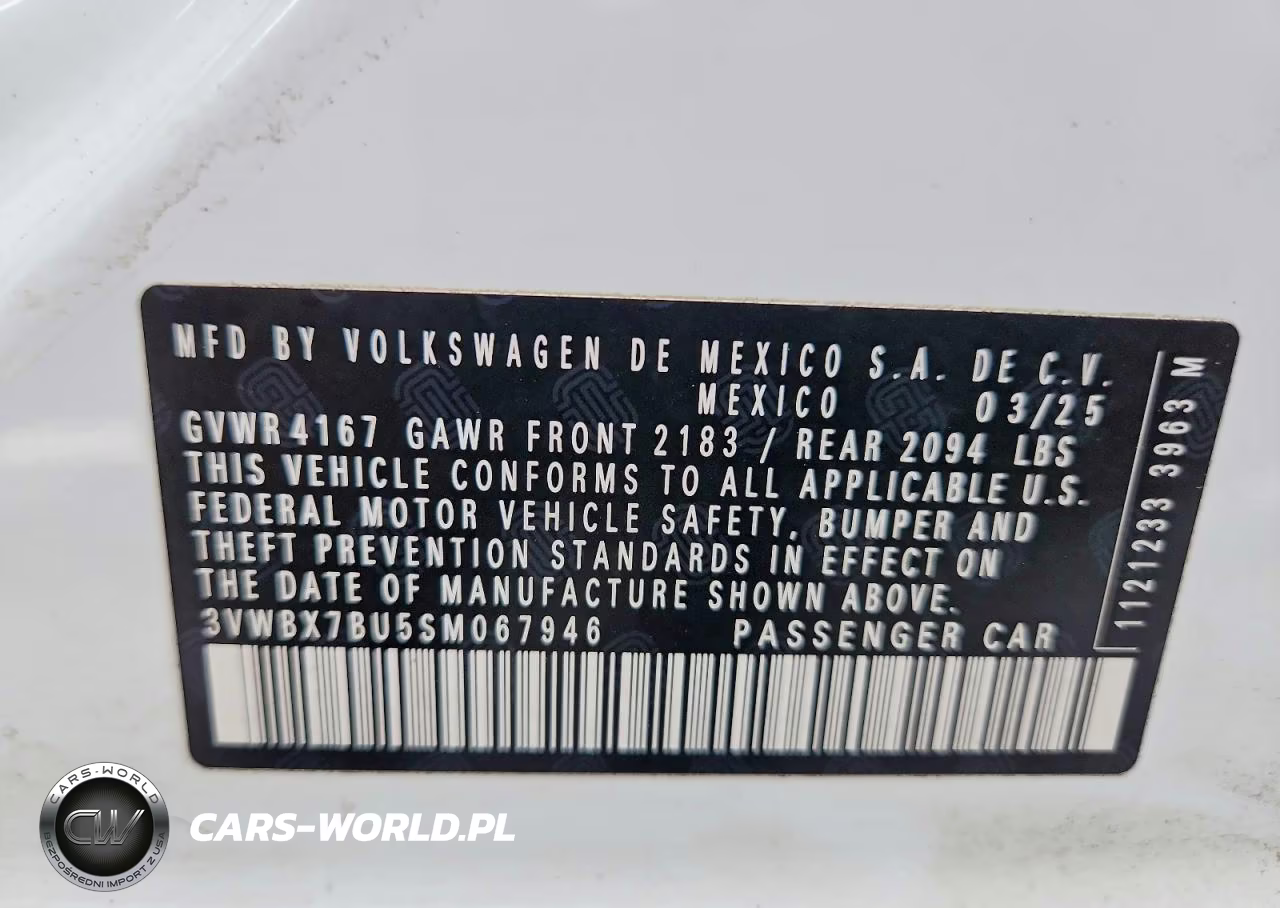 2025 Volkswagen Jetta Sport VIN:3VWBX7BU5SM067946 - 13