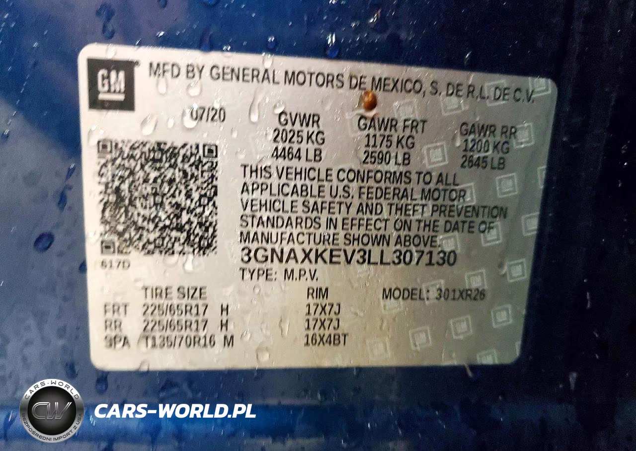 2020 Chevrolet Equinox Lt VIN:3GNAXKEV3LL307130 - 13