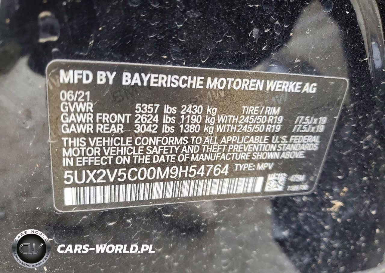 2021 BMW X4 xDrivem40I VIN:5UX2V5C00M9H54764 - 13