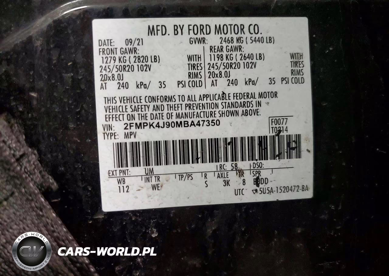 2021 Ford Edge Sel VIN:2FMPK4J90MBA47350 - 13