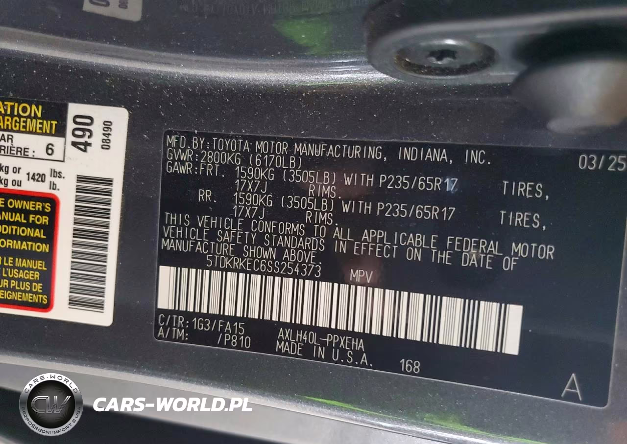 2025 Toyota Sienna Le 8-Passenger VIN:5TDKRKEC6SS254373 - 13