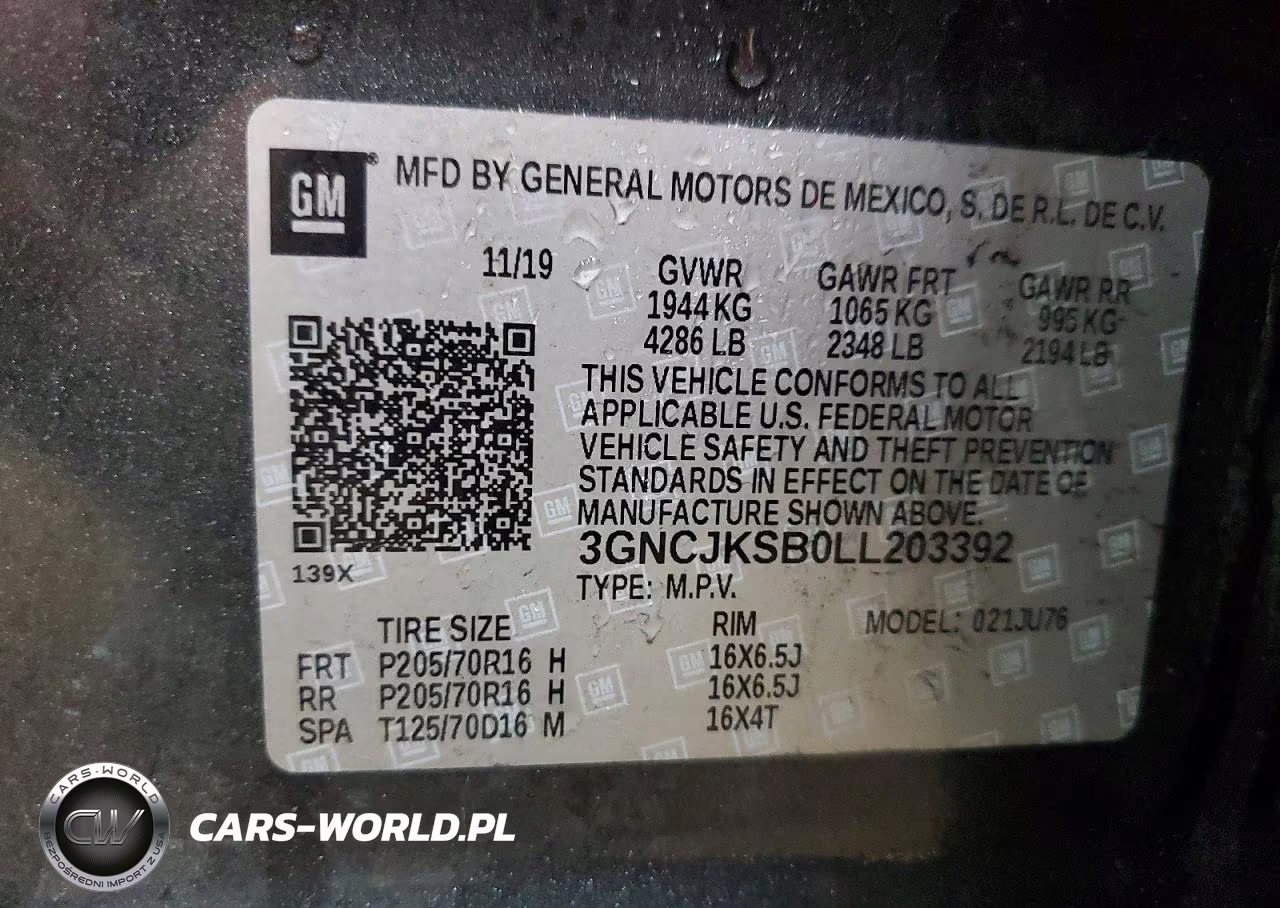 2020 Chevrolet Trax Ls VIN:3GNCJKSB0LL203392 - 13