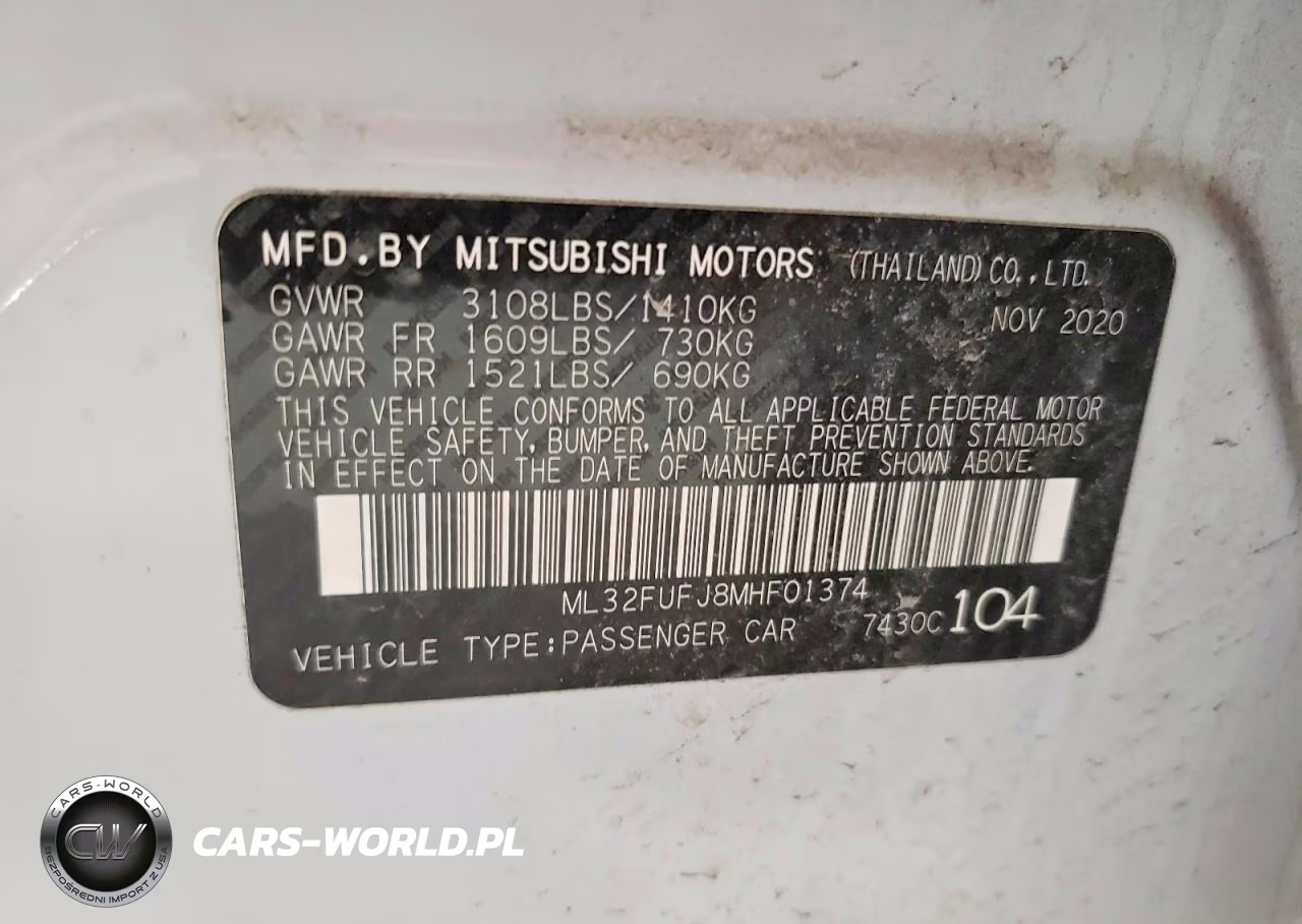 2021 Mitsubishi Mirage G4 Es VIN:ML32FUFJ8MHF01374 - 12