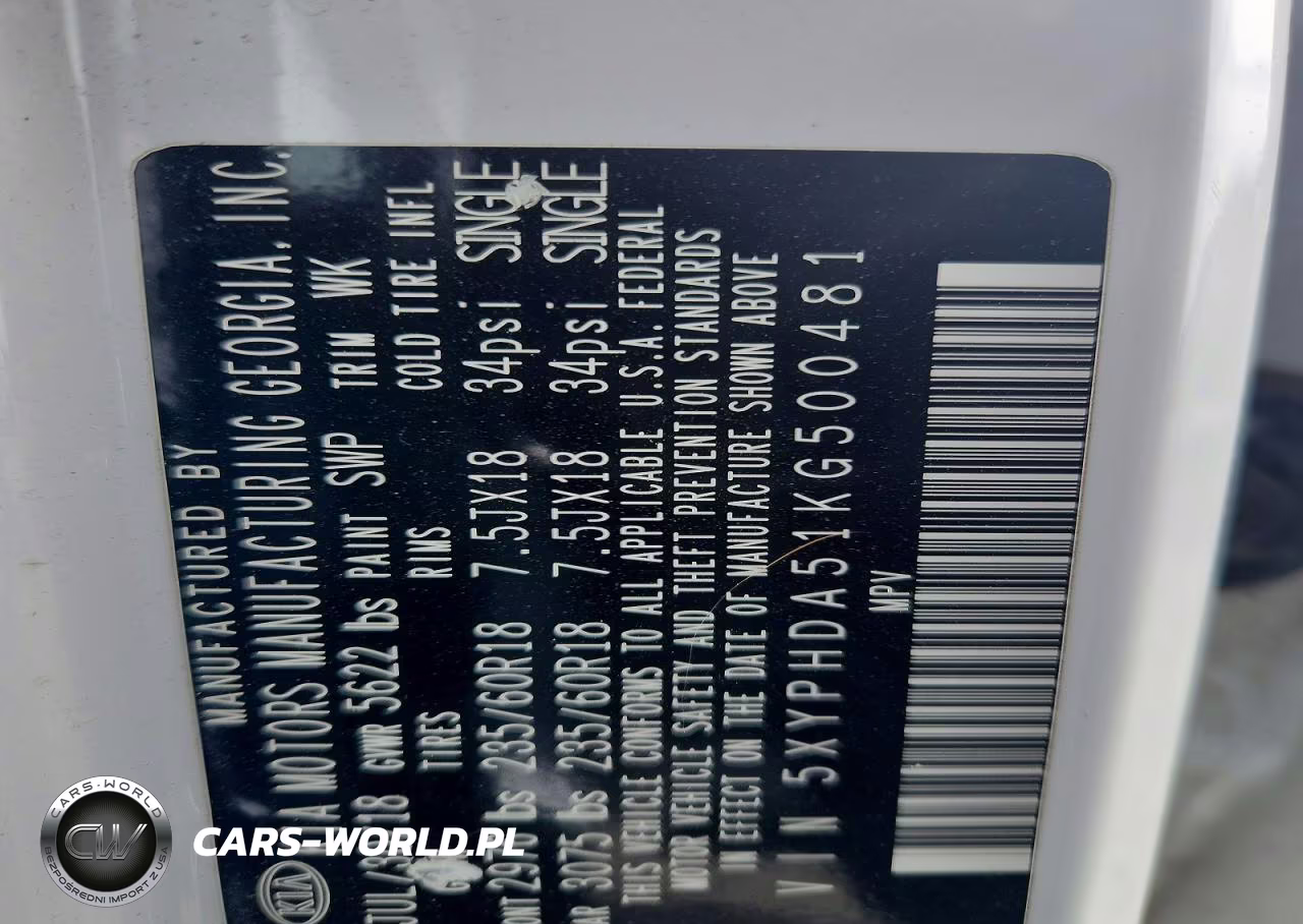 2019 Kia Sorento Ex V6 VIN:5XYPHDA51KG500481 - 14