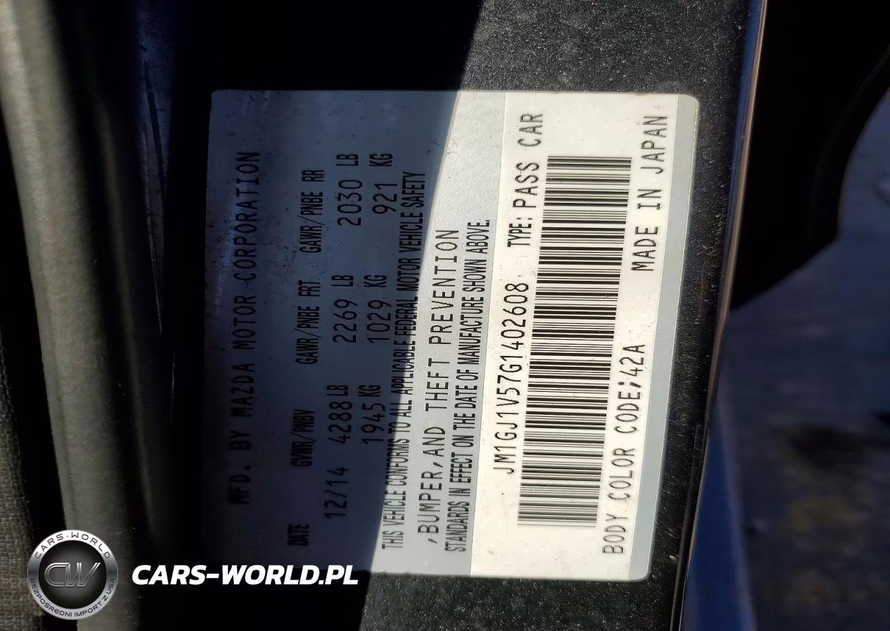 2016 Mazda 6 VIN:JM1GJ1V57G1402608 - 13