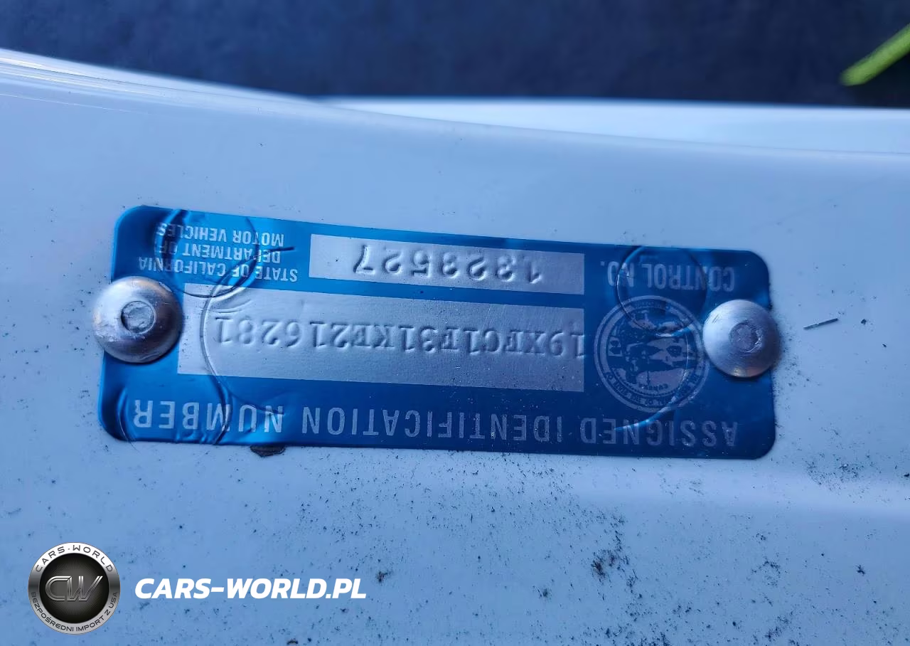 2019 Honda Civic Ex VIN:19XFC1F31KE216281 - 12