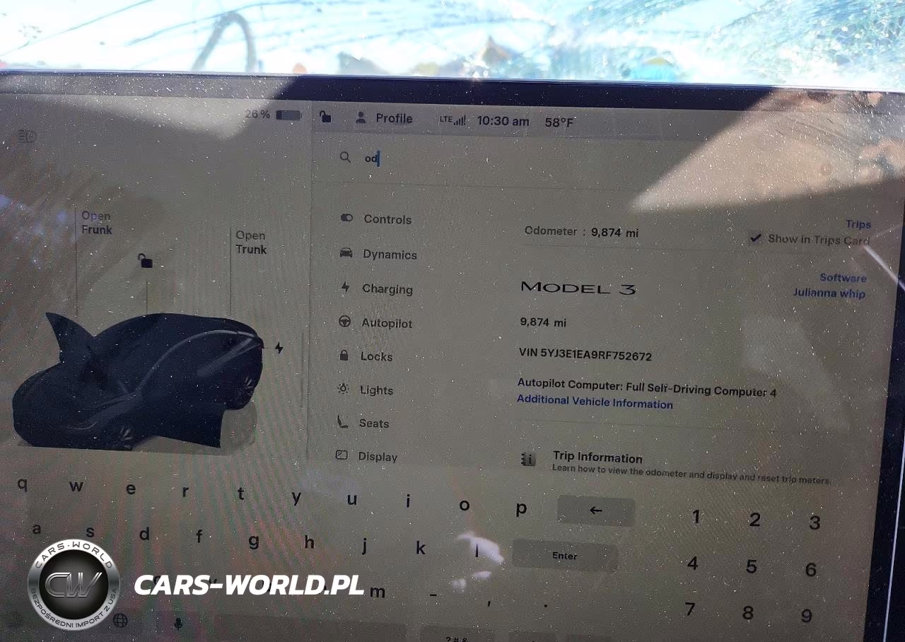 2024 Tesla Model 3 VIN:5YJ3E1EA9RF752672 - 9
